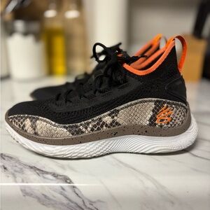 Black and Orange Athletic Sneakers